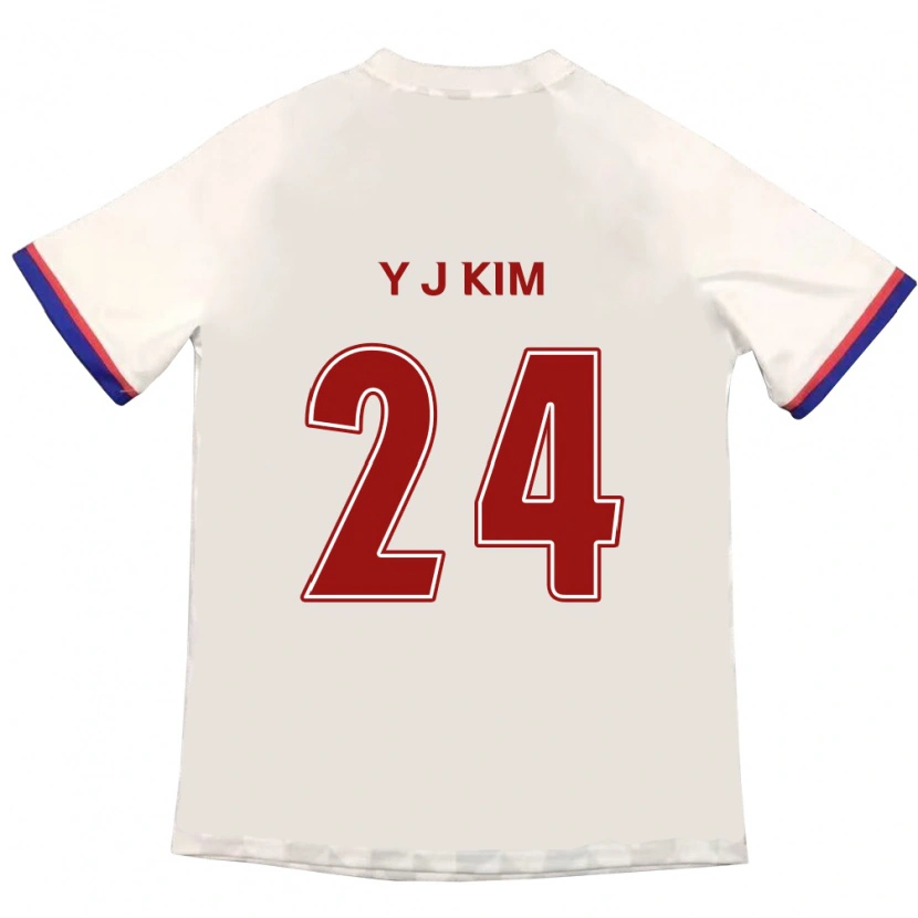 Danxen Mujer Camiseta Ju-Yeop Kim #24 Blanquecino Rojo 2ª Equipación 2025/26 La Camisa