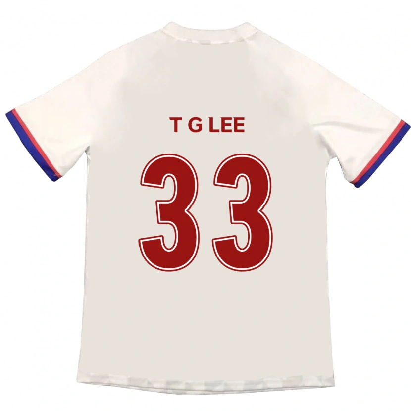 Danxen Mujer Camiseta Taek-Geun Lee #33 Blanquecino Rojo 2ª Equipación 2025/26 La Camisa