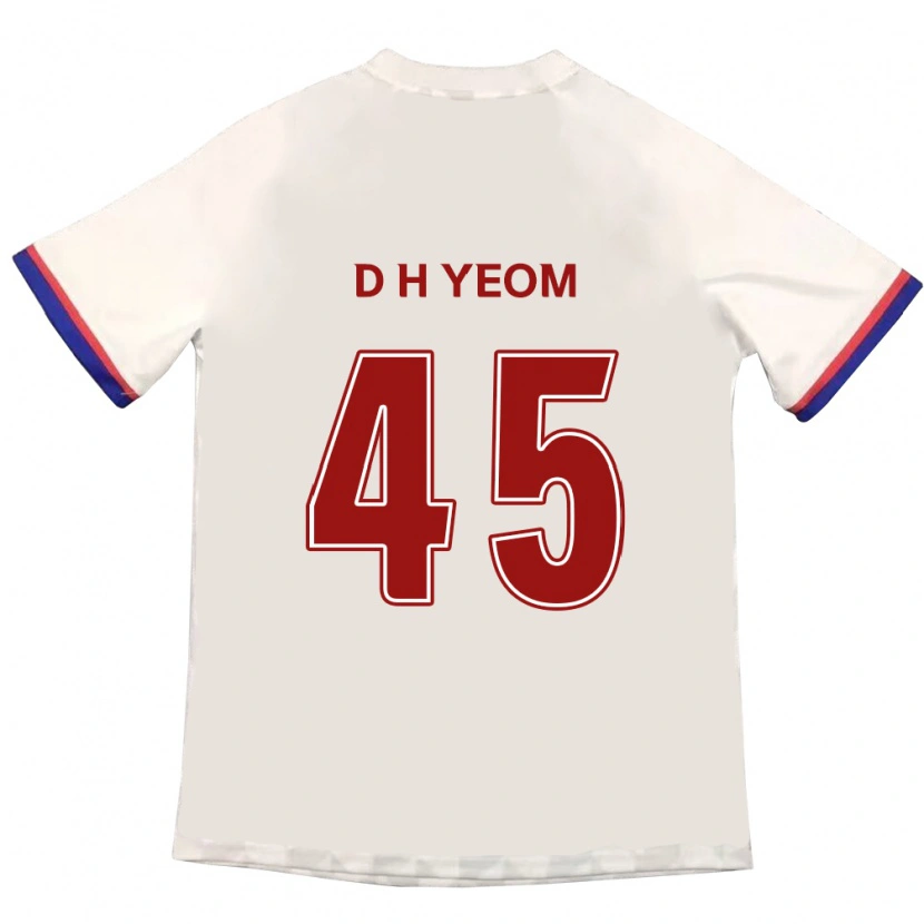 Danxen Mujer Camiseta Do-Hyeon Yeom #45 Blanquecino Rojo 2ª Equipación 2025/26 La Camisa