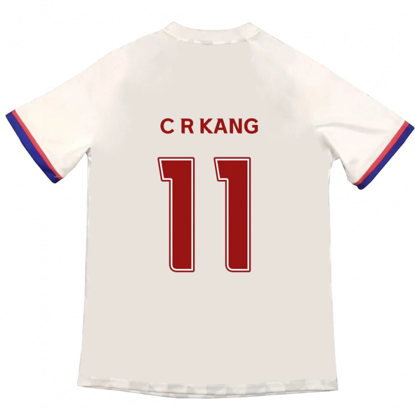 Danxen Mujer Camiseta Kang Chae-Rim #11 Blanquecino Rojo 2ª Equipación 2025/26 La Camisa