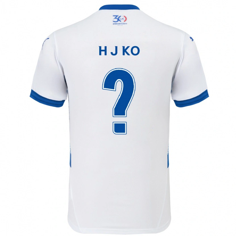 Danxen Mujer Camiseta Jong-Hyun Ko #0 Azul Real Blanco 2ª Equipación 2025/26 La Camisa