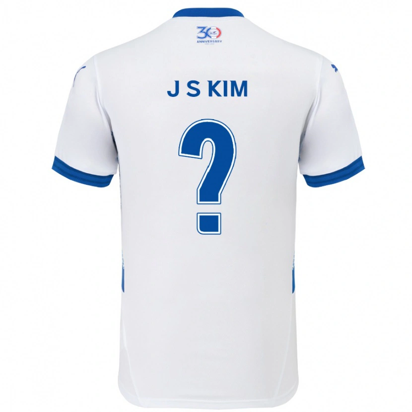 Danxen Mujer Camiseta Seong-Ju Kim #0 Azul Real Blanco 2ª Equipación 2025/26 La Camisa