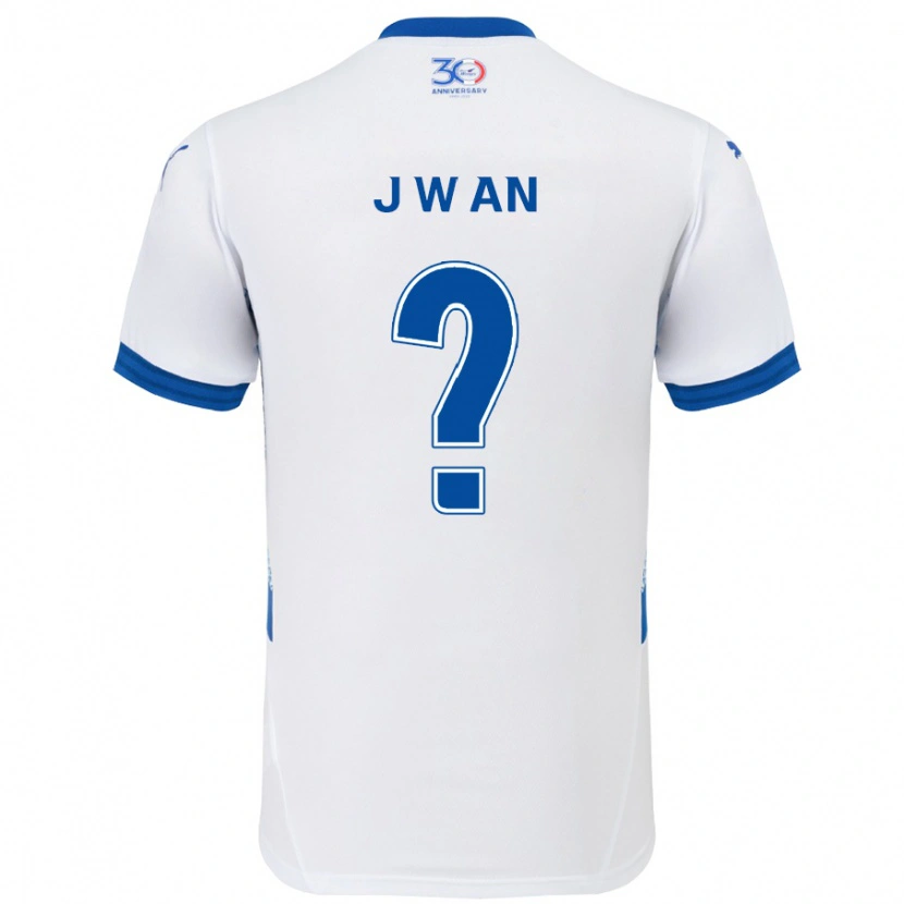 Danxen Mujer Camiseta Joo-Wan An #0 Blanco Azul Real 2ª Equipación 2025/26 La Camisa
