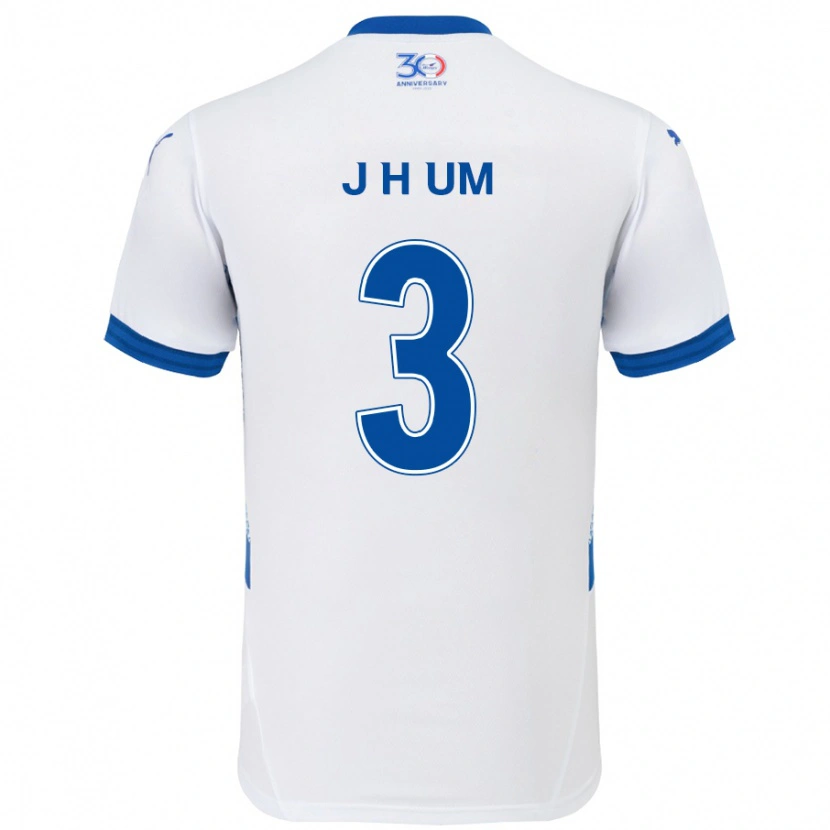 Danxen Mujer Camiseta Jung-Hyun Um #3 Azul Real Blanco 2ª Equipación 2025/26 La Camisa