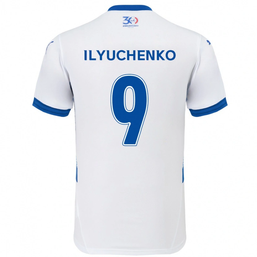 Danxen Mujer Camiseta Stanislav Ilyuchenko #9 Azul Real Blanco 2ª Equipación 2025/26 La Camisa