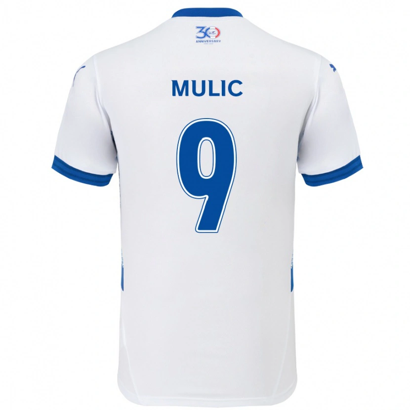 Danxen Mujer Camiseta Fejsal Mulic #9 Azul Real Blanco 2ª Equipación 2025/26 La Camisa