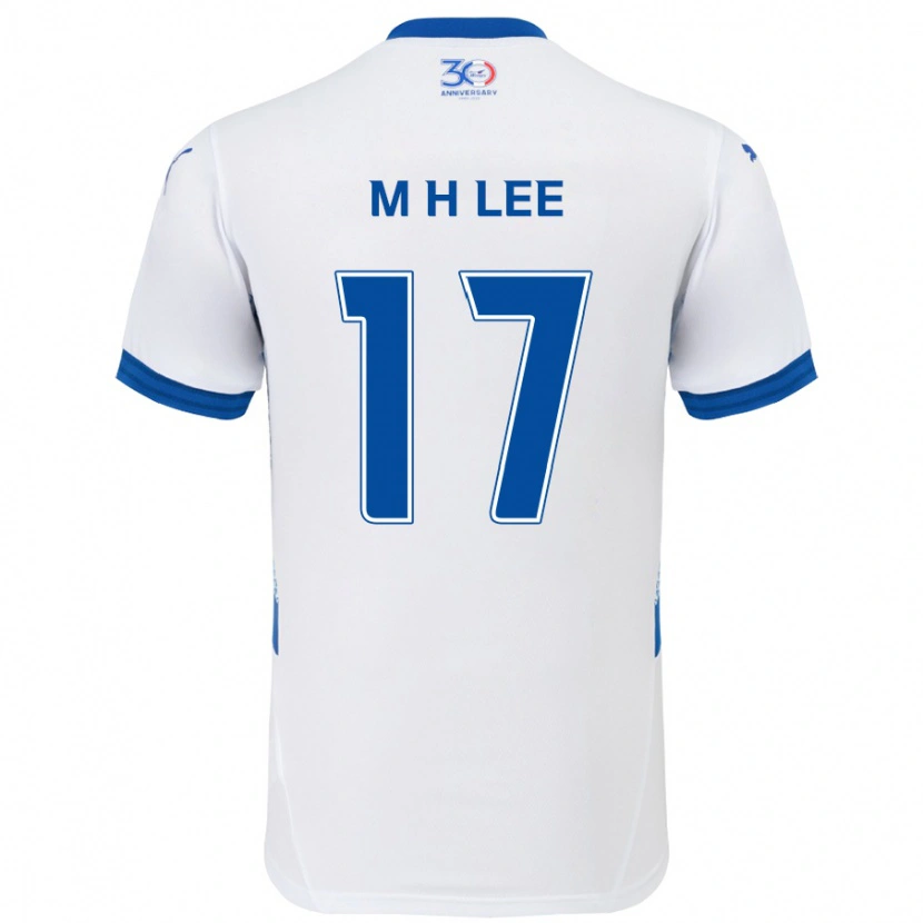Danxen Mujer Camiseta Min-Hyuk Lee #17 Azul Real Blanco 2ª Equipación 2025/26 La Camisa