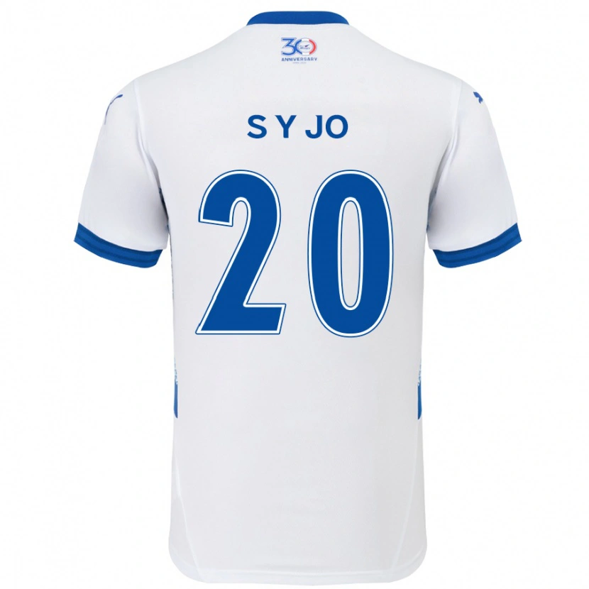 Danxen Mujer Camiseta Yun-Seong Jo #20 Azul Real Blanco 2ª Equipación 2025/26 La Camisa