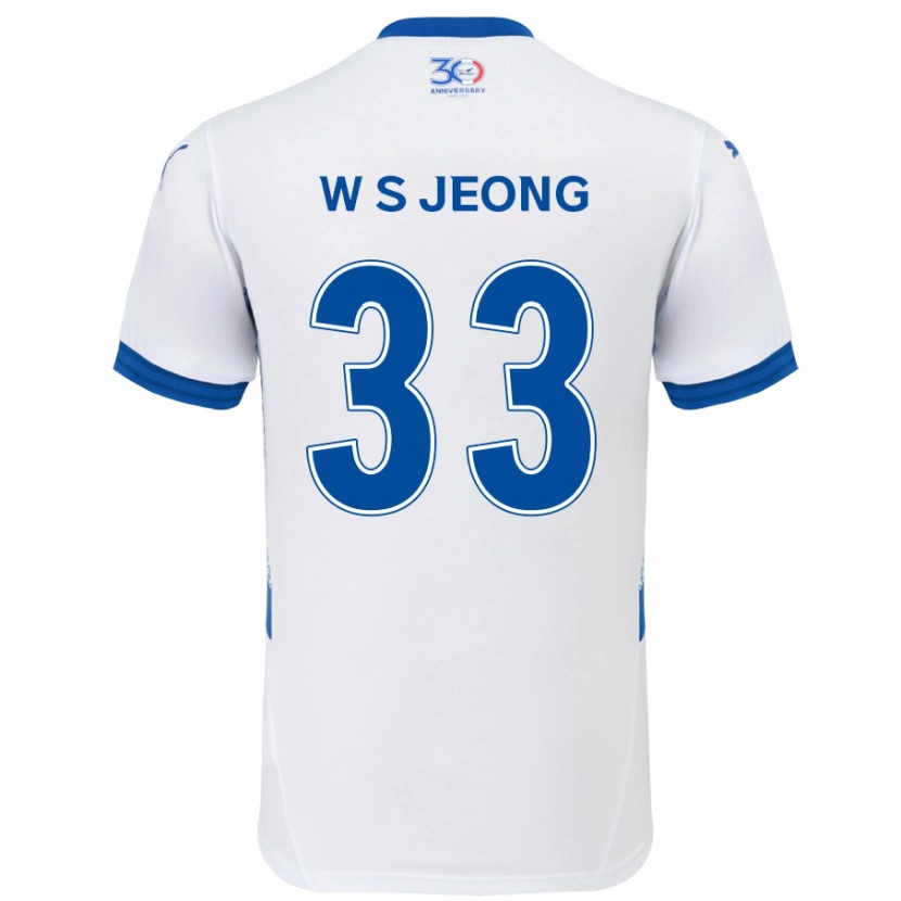 Danxen Mujer Camiseta Seo-Woo Jeong #33 Azul Real Blanco 2ª Equipación 2025/26 La Camisa