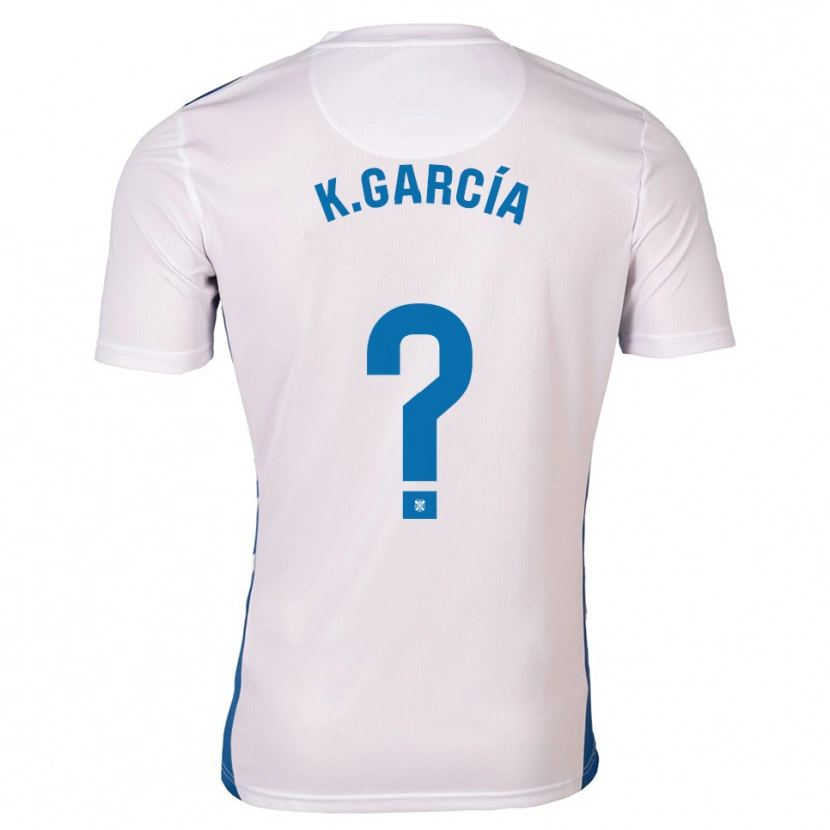 Danxen Mujer Camiseta Kimetz García #0 Blanco Azul 1ª Equipación 2025/26 La Camisa