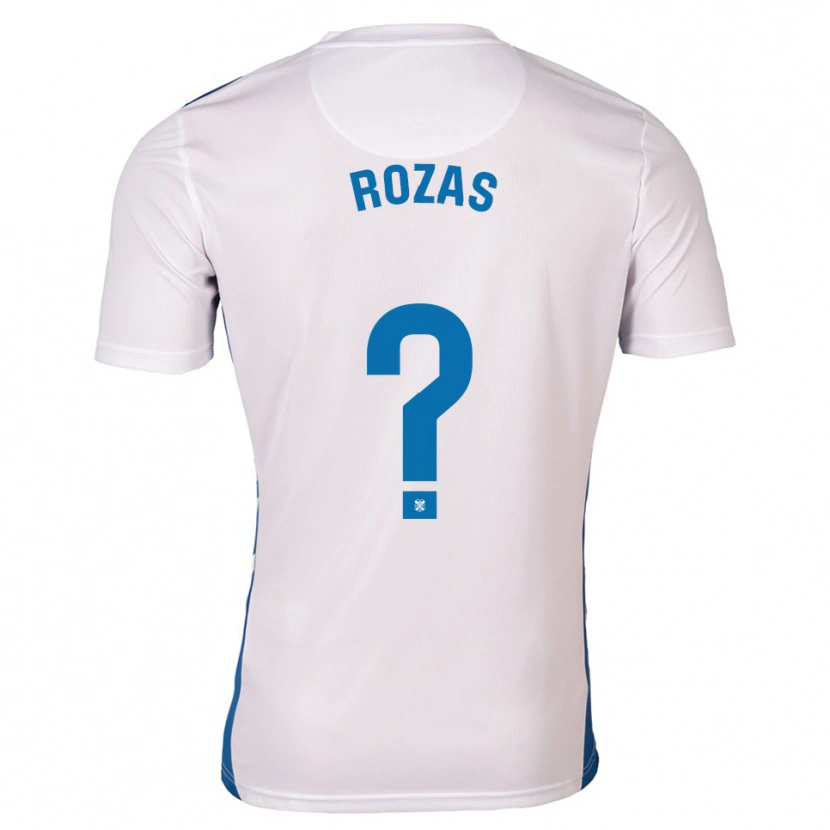 Danxen Mujer Camiseta Samuel Rozas #0 Blanco Azul 1ª Equipación 2025/26 La Camisa