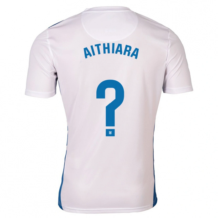 Danxen Mujer Camiseta Aithiara Carballo Cabrera #0 Blanco Azul 1ª Equipación 2025/26 La Camisa