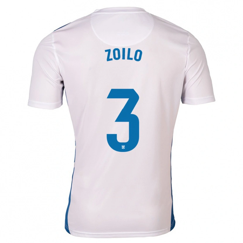 Danxen Mujer Camiseta Ander Zoilo #3 Blanco Azul 1ª Equipación 2025/26 La Camisa