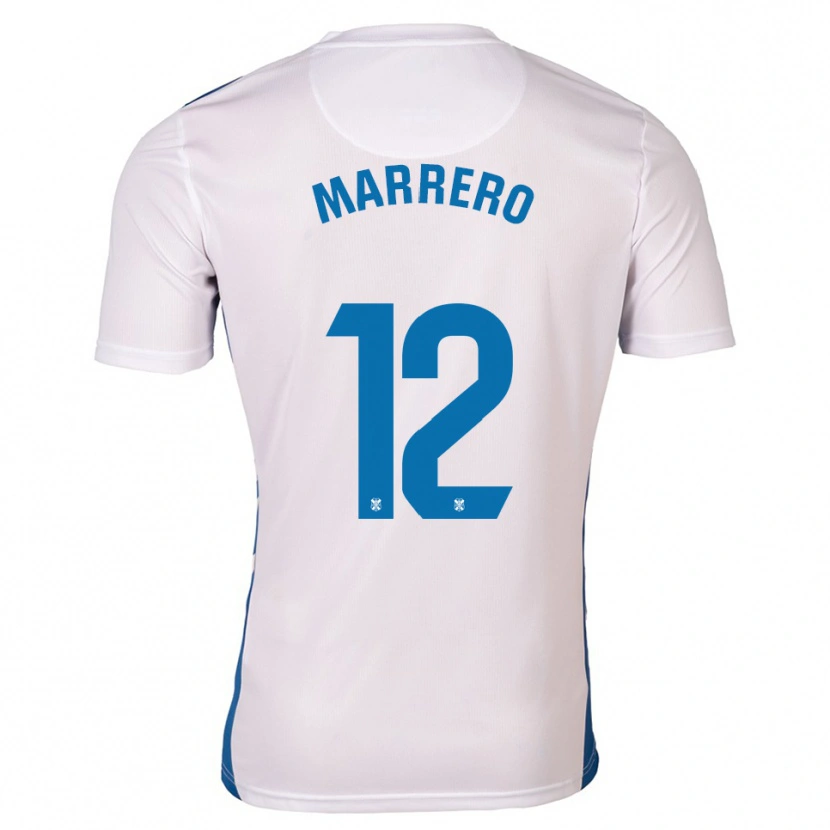 Danxen Mujer Camiseta Marcos Marrero #12 Blanco Azul 1ª Equipación 2025/26 La Camisa