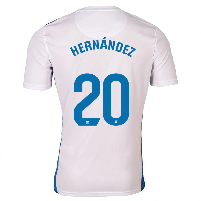 Danxen Mujer Camiseta Jesús Hernández #20 Blanco Azul 1ª Equipación 2025/26 La Camisa
