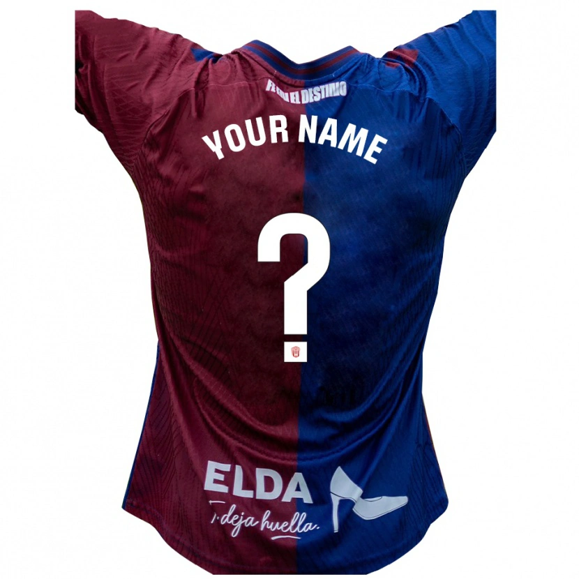 Danxen Mujer Camiseta Su Nombre #0 Azul Rojo 1ª Equipación 2025/26 La Camisa