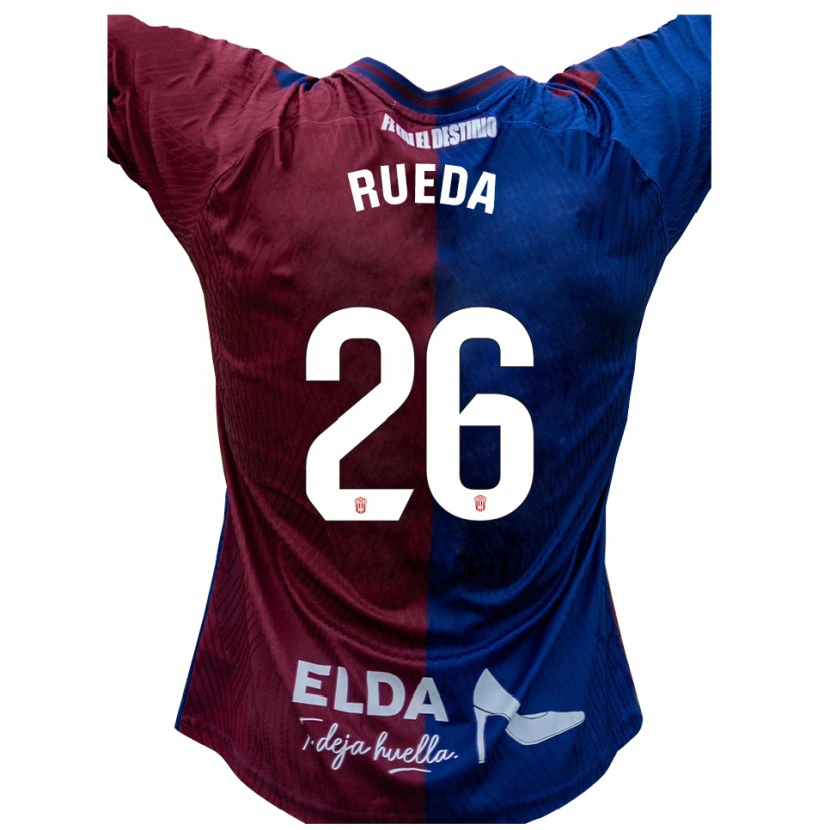 Danxen Mujer Camiseta Carlos Rueda #26 Azul Rojo 1ª Equipación 2025/26 La Camisa