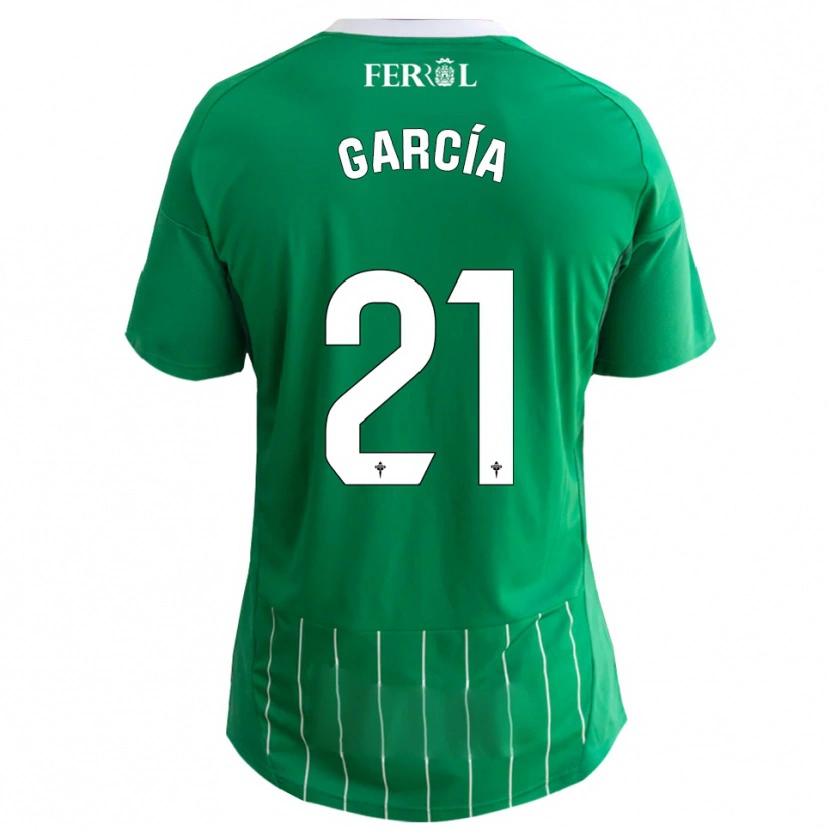 Danxen Mujer Camiseta Azael García #21 Verde Blanco 1ª Equipación 2025/26 La Camisa