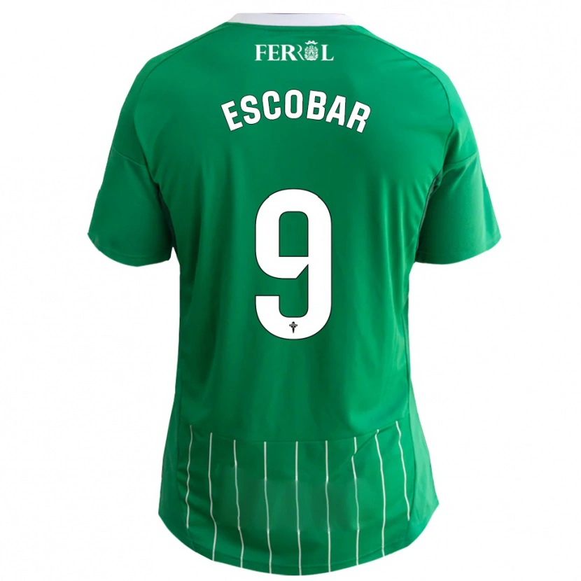 Danxen Mujer Camiseta Antón Escobar #9 Verde Blanco 1ª Equipación 2025/26 La Camisa