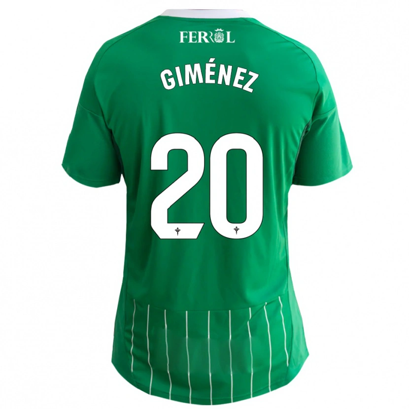 Danxen Mujer Camiseta Álvaro Giménez #20 Verde Blanco 1ª Equipación 2025/26 La Camisa