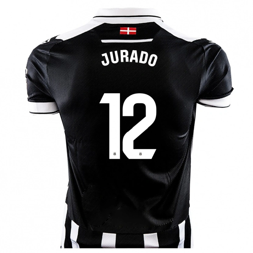 Danxen Mujer Camiseta Marc Jurado #12 Negro Blanco 1ª Equipación 2025/26 La Camisa