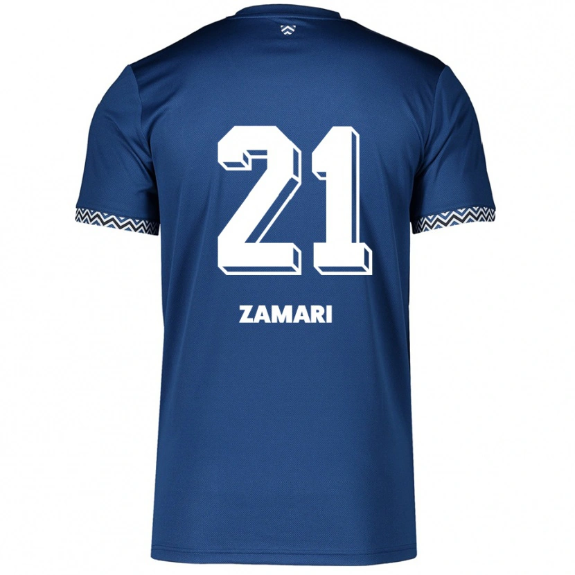 Danxen Mujer Camiseta Fadil Zamari #21 Azul Marino Blanco 1ª Equipación 2025/26 La Camisa