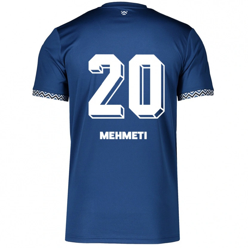 Danxen Mujer Camiseta Enis Mehmeti #20 Azul Marino Blanco 1ª Equipación 2025/26 La Camisa