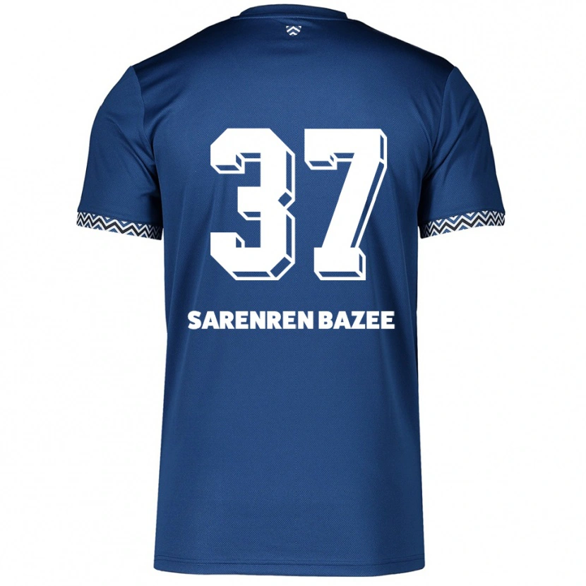 Danxen Mujer Camiseta Noah Sarenren Bazee #37 Azul Marino Blanco 1ª Equipación 2025/26 La Camisa