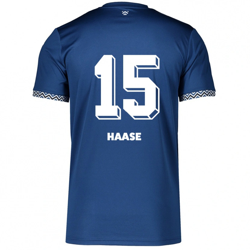 Danxen Mujer Camiseta Leo Haase #15 Azul Marino Blanco 1ª Equipación 2025/26 La Camisa