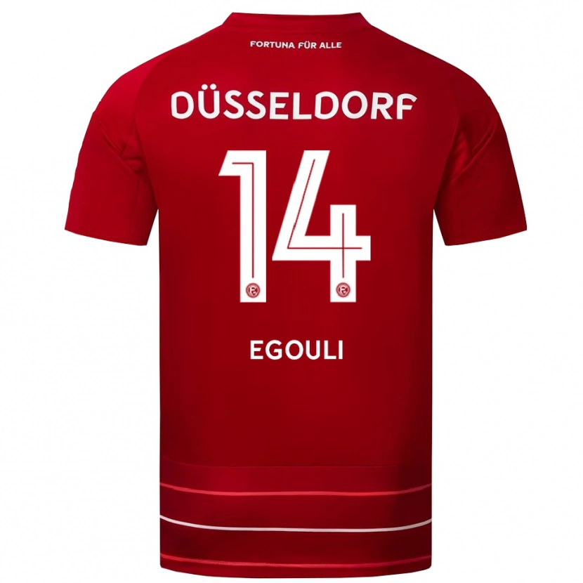 Danxen Mujer Camiseta Noah Egouli #14 Rojo Blanco 1ª Equipación 2025/26 La Camisa
