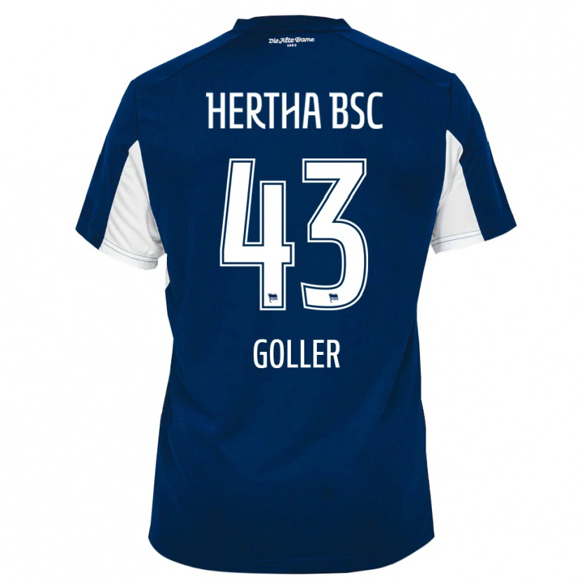Danxen Mujer Camiseta Tim Goller #43 Blanco Azul 1ª Equipación 2025/26 La Camisa
