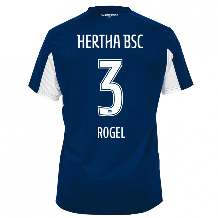 Danxen Mujer Camiseta Agustín Rogel #3 Blanco Azul 1ª Equipación 2025/26 La Camisa