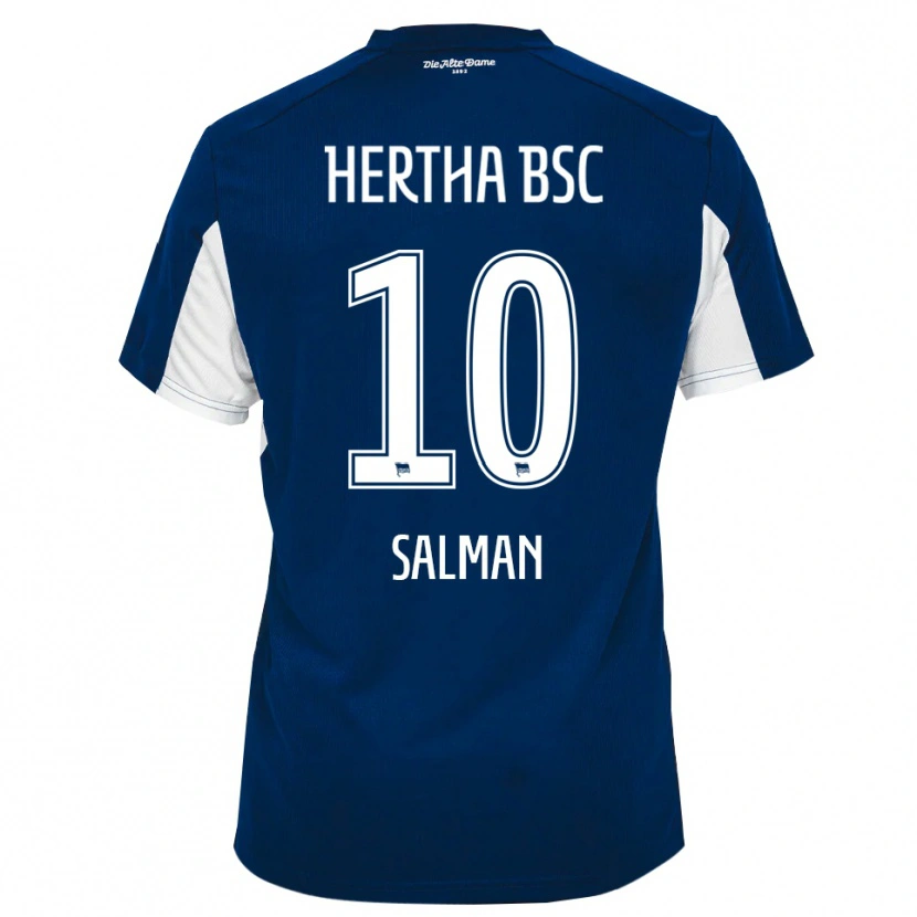 Danxen Mujer Camiseta Ali Salman #10 Blanco Azul 1ª Equipación 2025/26 La Camisa