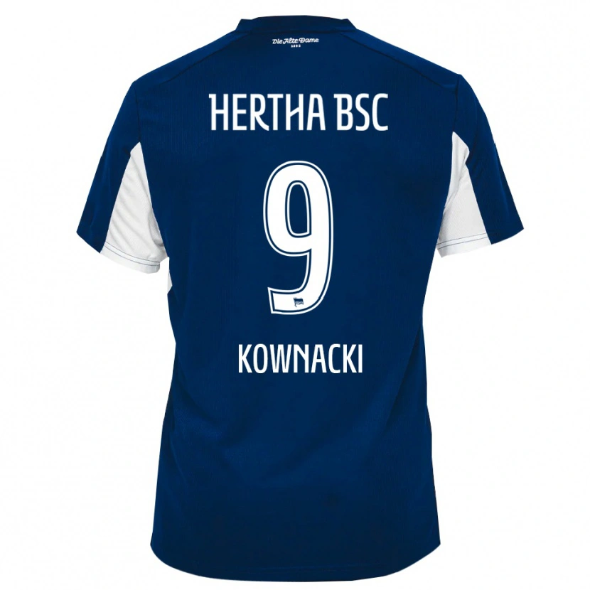 Danxen Mujer Camiseta Dawid Kownacki #9 Blanco Azul 1ª Equipación 2025/26 La Camisa