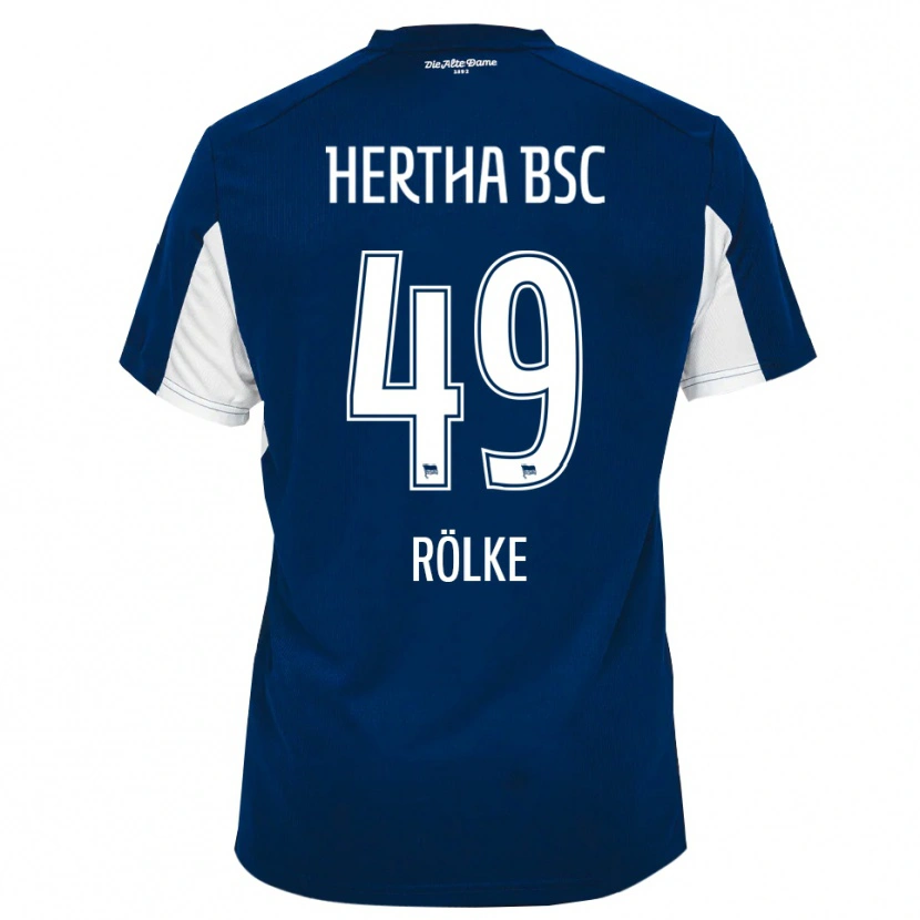 Danxen Mujer Camiseta Oliver Rölke #49 Blanco Azul 1ª Equipación 2025/26 La Camisa