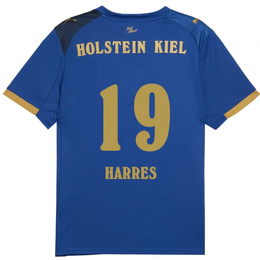 Danxen Mujer Camiseta Phil Harres #19 Azul Dorado 1ª Equipación 2025/26 La Camisa