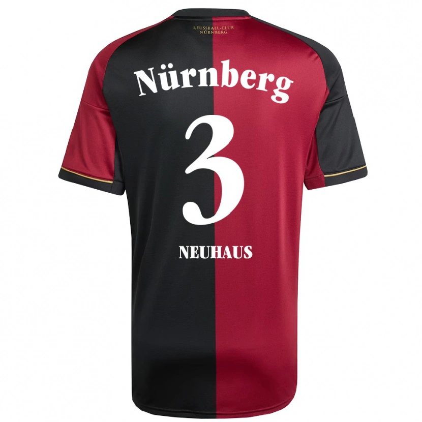 Danxen Mujer Camiseta Tim Neuhaus #3 Borgoña Negro 1ª Equipación 2025/26 La Camisa