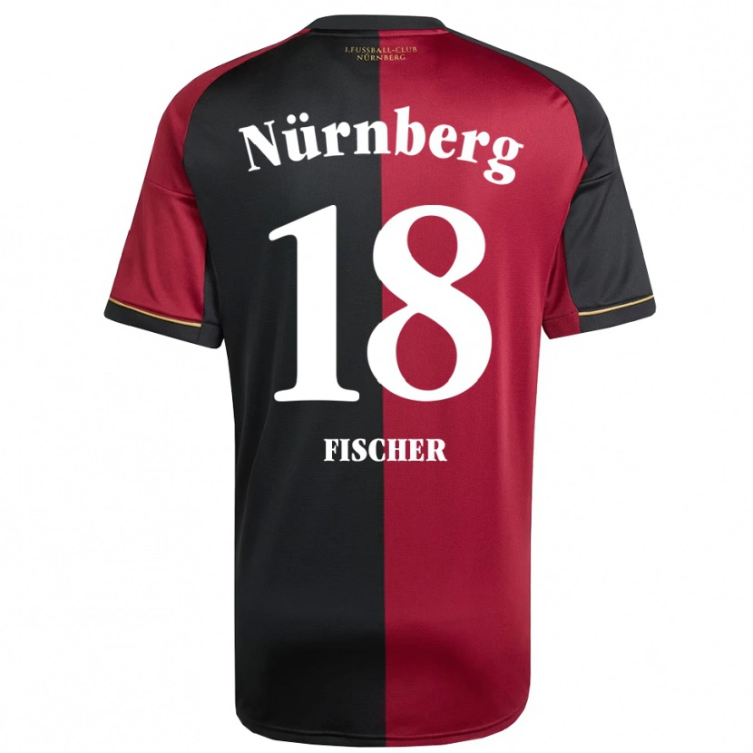 Danxen Mujer Camiseta Jonas Fischer #18 Borgoña Negro 1ª Equipación 2025/26 La Camisa