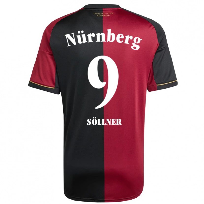 Danxen Mujer Camiseta Tobias Söllner #9 Borgoña Negro 1ª Equipación 2025/26 La Camisa