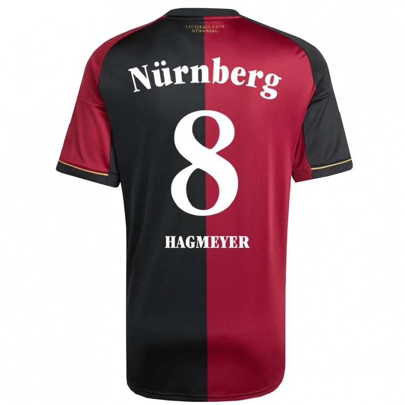 Danxen Mujer Camiseta Ben Hagmeyer #8 Borgoña Negro 1ª Equipación 2025/26 La Camisa