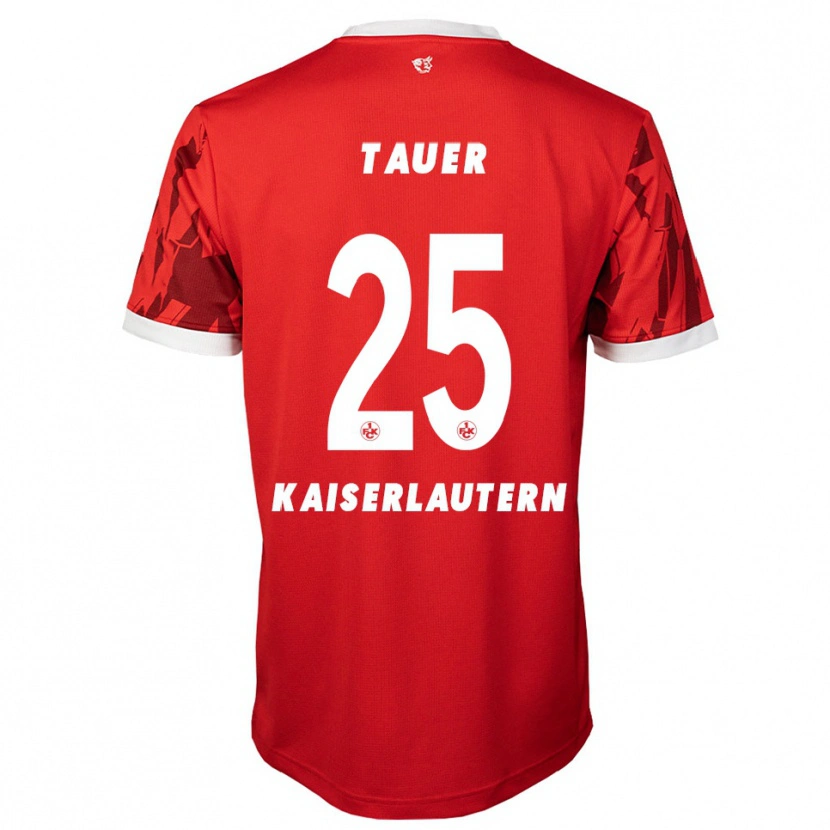 Danxen Mujer Camiseta Luca Tauer #25 Rojo Blanco 1ª Equipación 2025/26 La Camisa