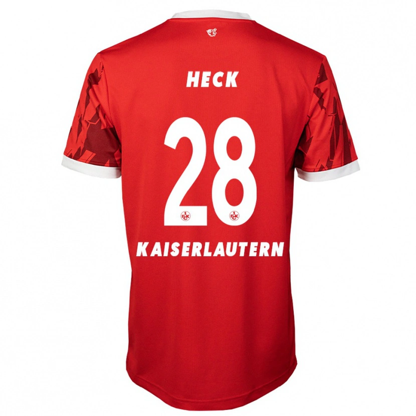 Danxen Mujer Camiseta Fabian Heck #28 Rojo Blanco 1ª Equipación 2025/26 La Camisa