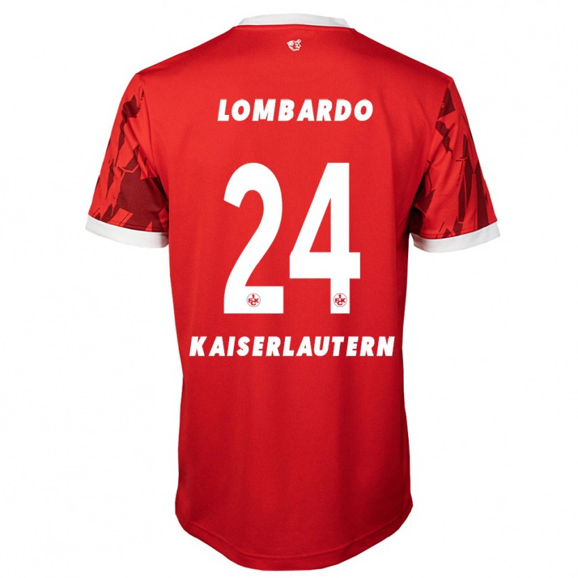 Danxen Mujer Camiseta Ben Lombardo #24 Rojo Blanco 1ª Equipación 2025/26 La Camisa
