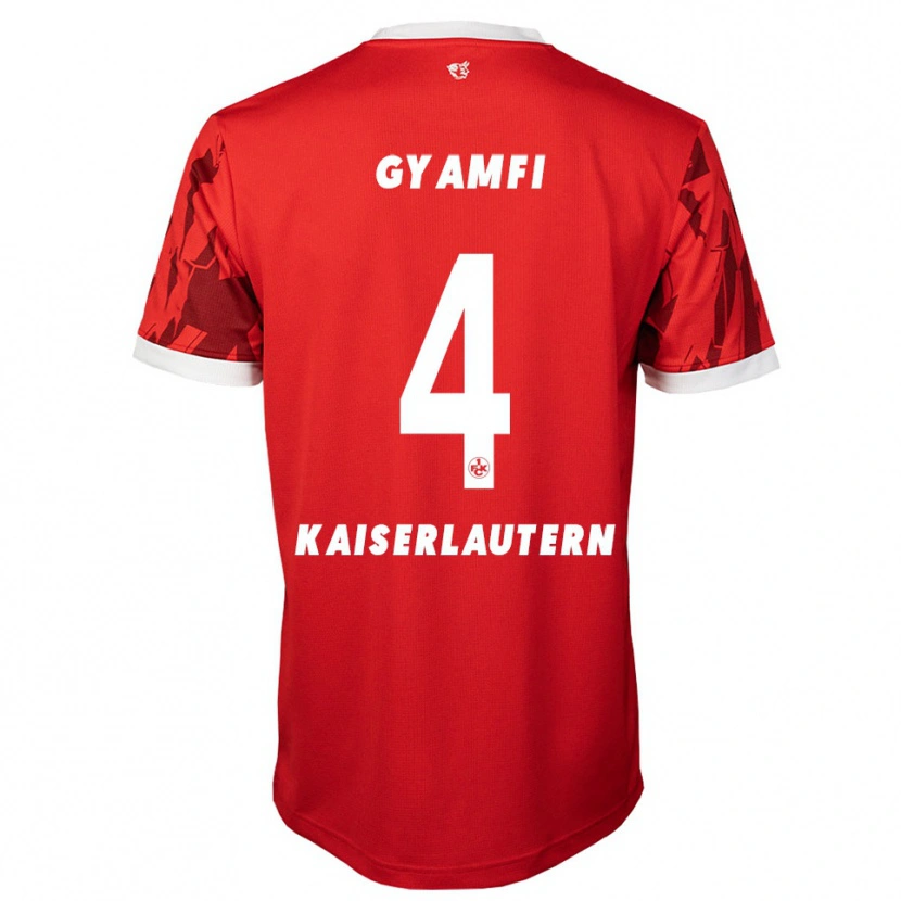 Danxen Mujer Camiseta Maxwell Gyamfi #4 Rojo Blanco 1ª Equipación 2025/26 La Camisa