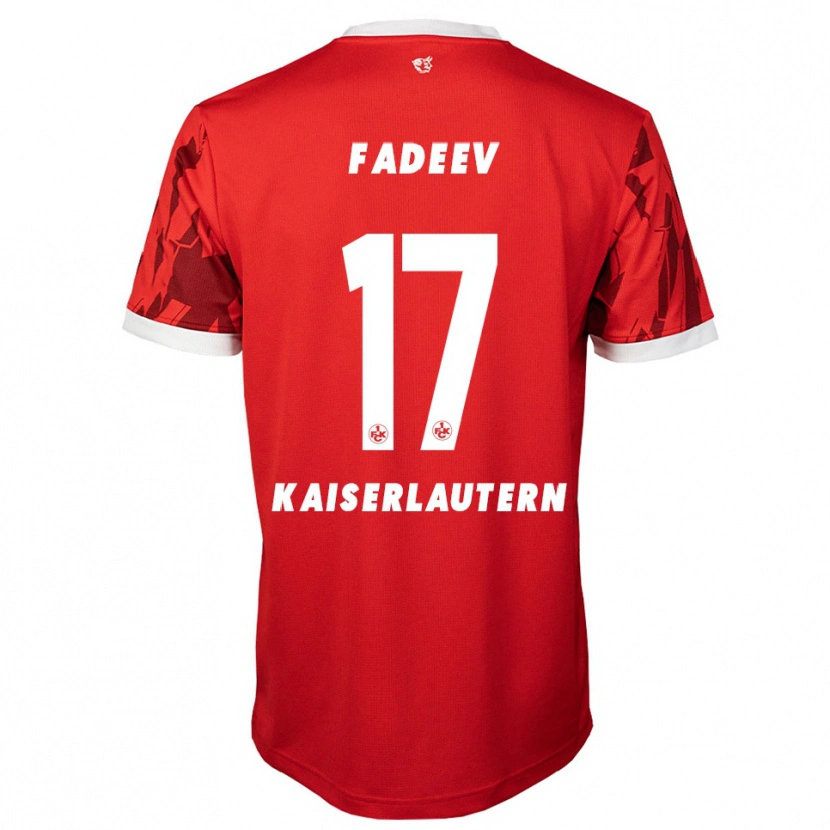Danxen Mujer Camiseta Vladislav Fadeev #17 Rojo Blanco 1ª Equipación 2025/26 La Camisa
