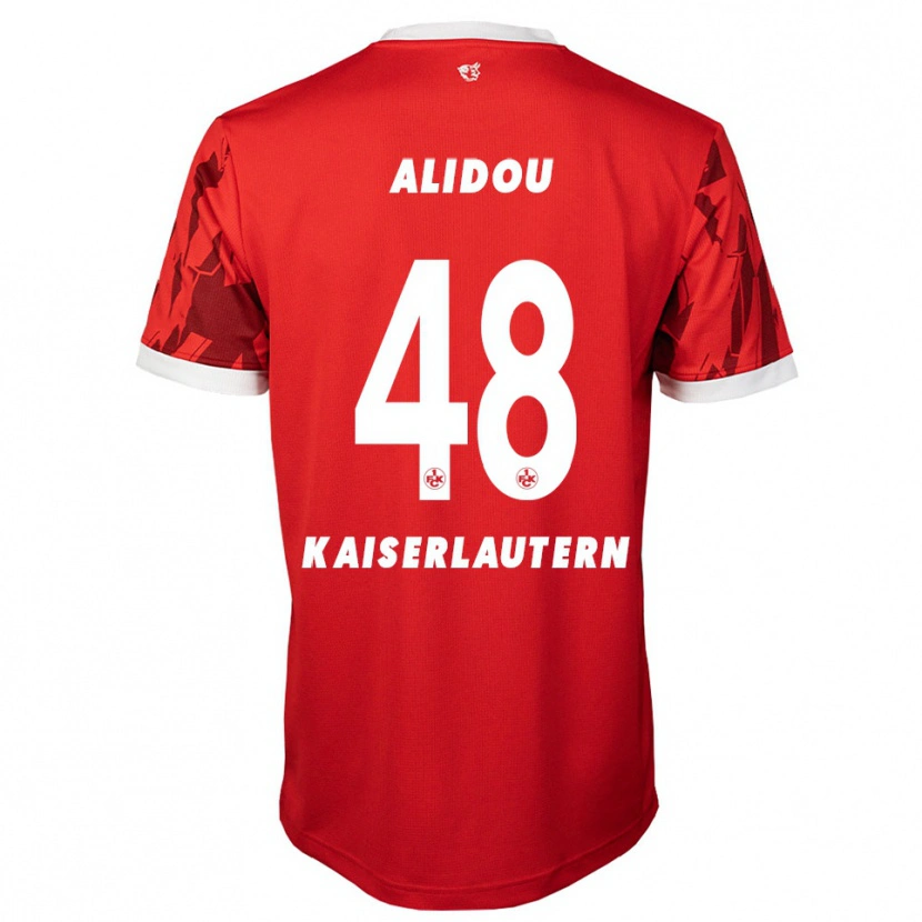 Danxen Mujer Camiseta Faride Alidou #48 Rojo Blanco 1ª Equipación 2025/26 La Camisa