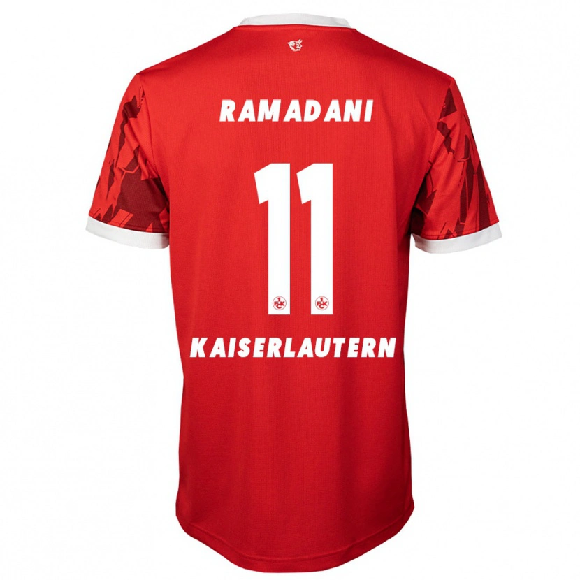 Danxen Mujer Camiseta Kian Ramadani #11 Rojo Blanco 1ª Equipación 2025/26 La Camisa