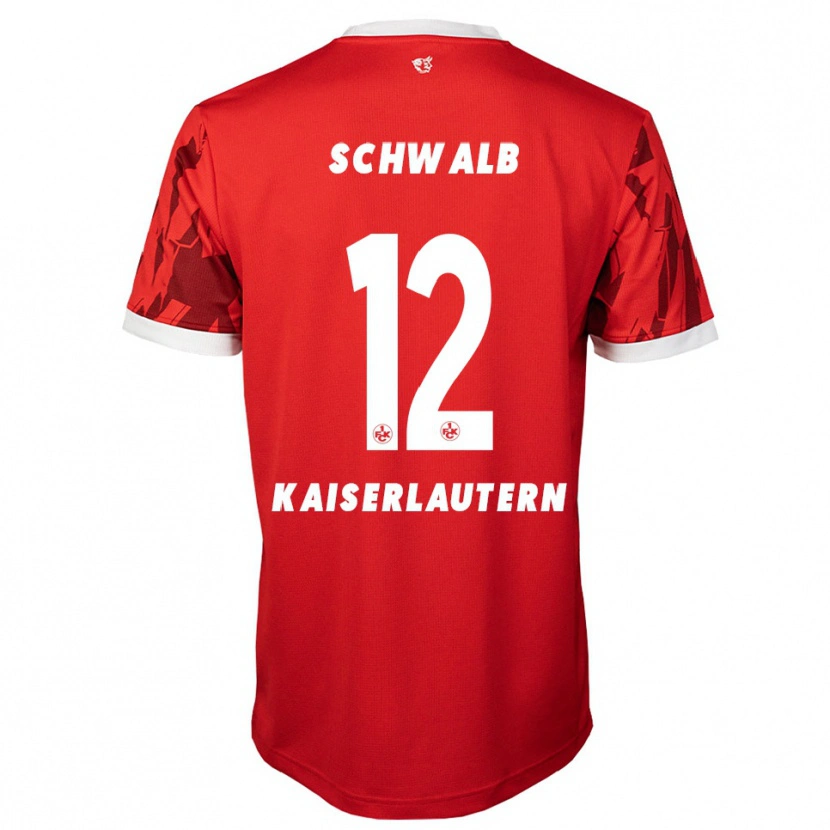 Danxen Mujer Camiseta Yannick Schwalb #12 Rojo Blanco 1ª Equipación 2025/26 La Camisa