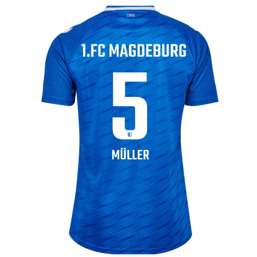 Danxen Mujer Camiseta Tobias Müller #5 Azul Blanco 1ª Equipación 2025/26 La Camisa