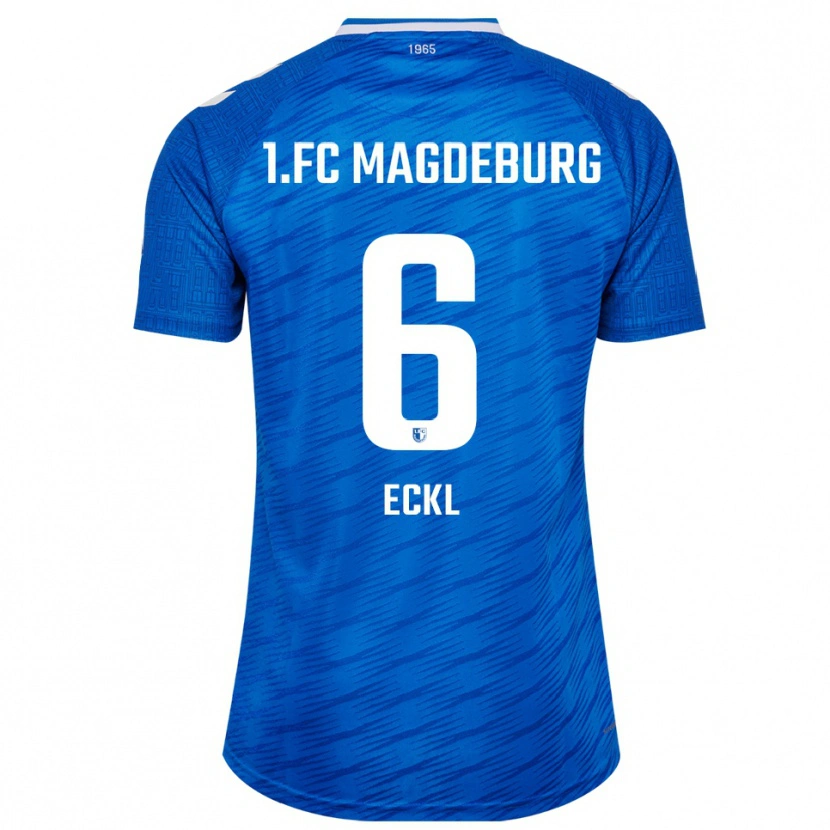 Danxen Mujer Camiseta Hanna Eckl #6 Azul Blanco 1ª Equipación 2025/26 La Camisa